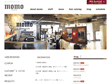 Tablet Screenshot of momo-hair.com